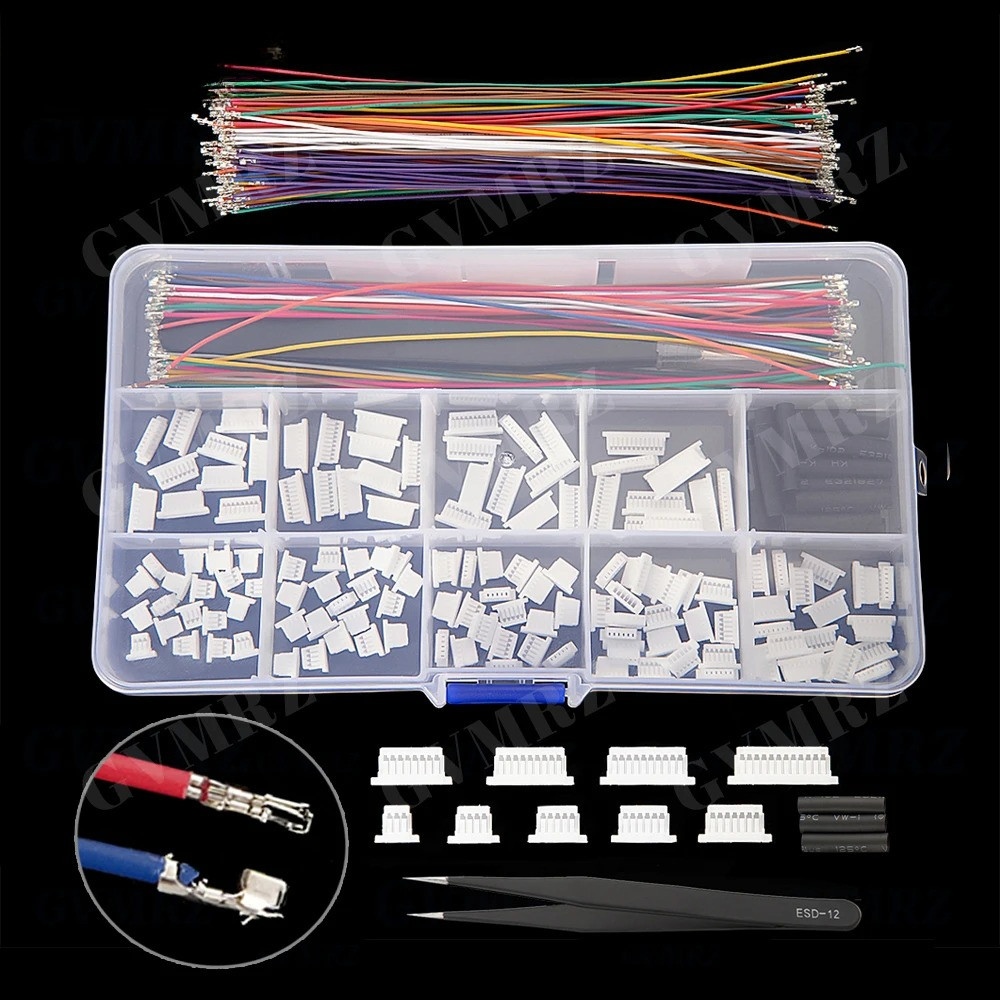 SH1.0MM JST 1mm Bộ kết nối cáp JST Nam Header 3P-12P với 28AWG Uốn với thiết bị đầu cuối cho GPS Rac