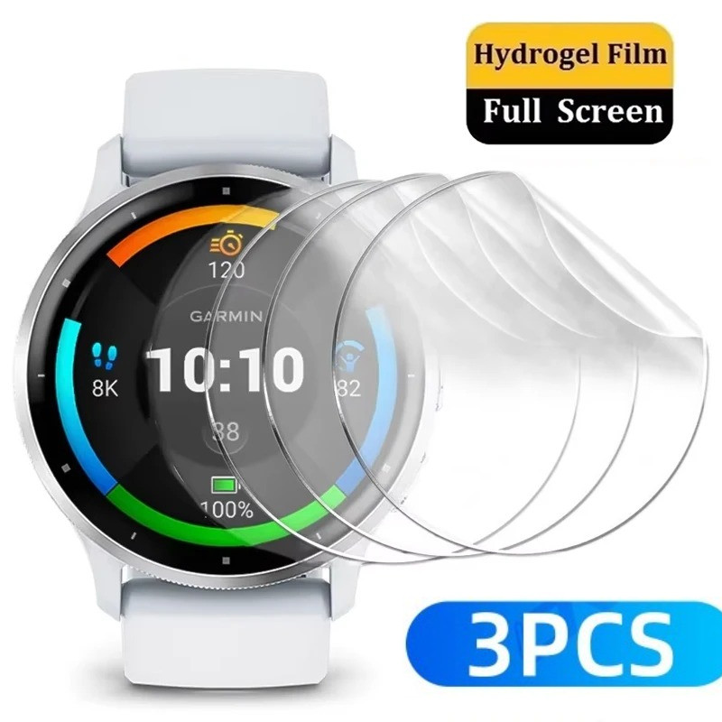 3 Chiếc Siêu Mỏng Đồng Hồ Hydrogel Phim Chống Dầu Cho Garmin Venu X1 SQ 2 4 3S 3 2S 2 Plus Epix Pro 