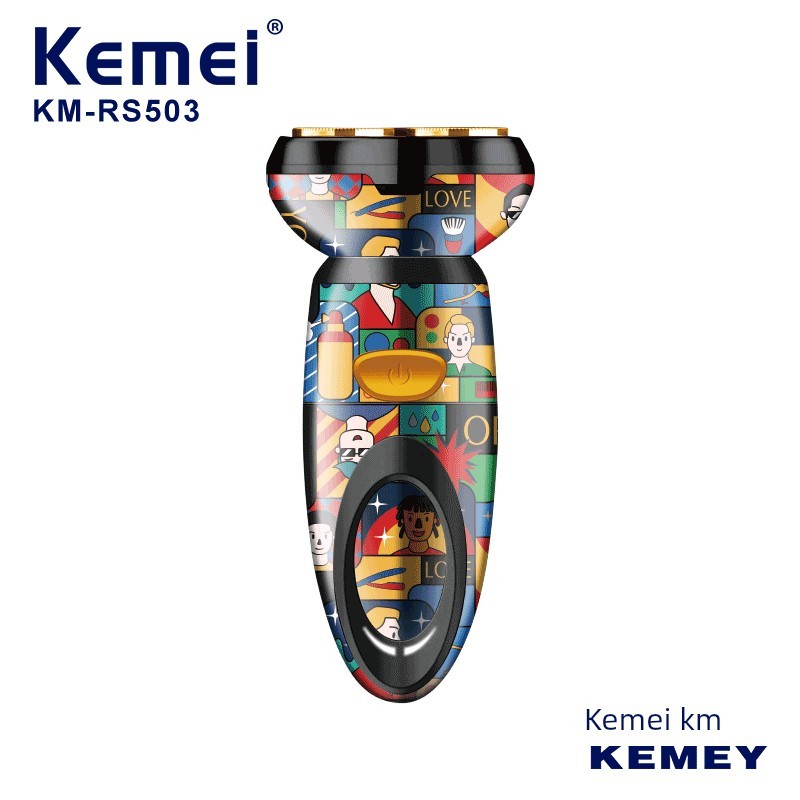 máy cạo râu cao cấp máy cạo râu KEMEI / KEMEI KM-RS503 Graffiti In dao cạo hai đầu bằng điện
