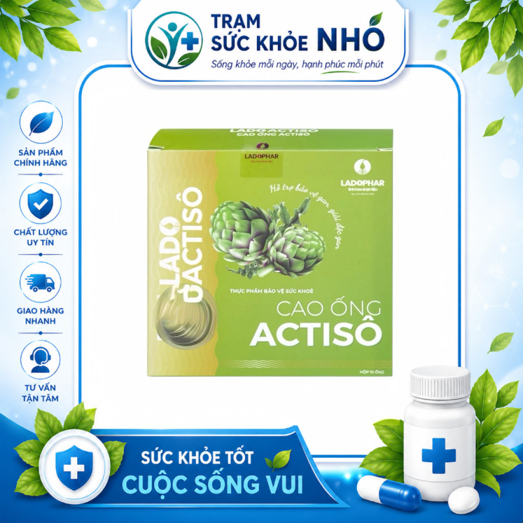 Ladophar Lado Actiso Cao Ống Actiso hộp 10 ống – TIỆN UỐNG, THANH MÁT