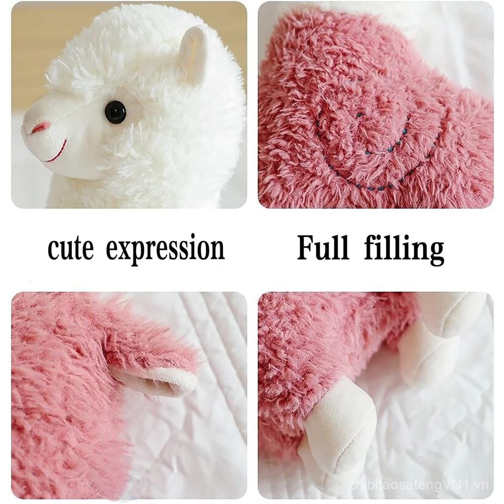 YUKOUQIAN Llama Thú Nhồi Bông Dễ Thương Llama Sang Trọng Alpaca Đồ Chơi 9,8 inch Cho Bé Gái Bé Trai 