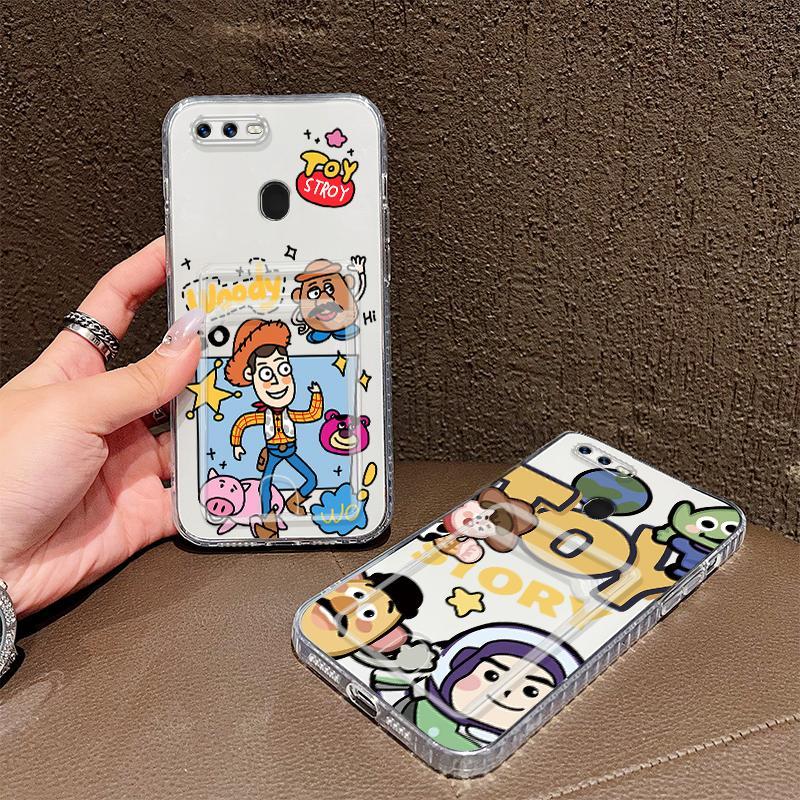 Hộp đựng thẻ cho OPPO A5S A12 F9 F9 Pro Toy Story Clear Case