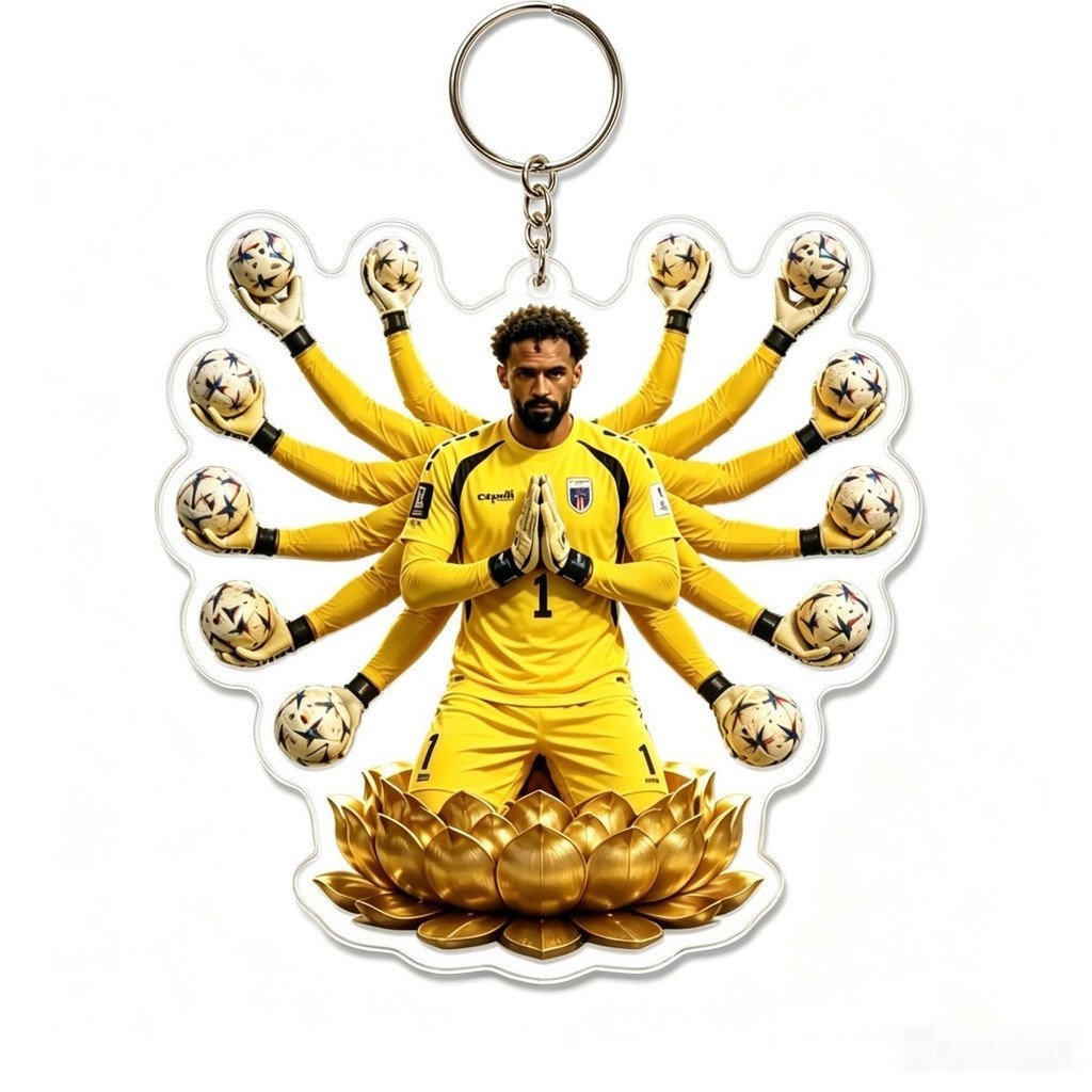 World Cup Fodder Góc Gatekeeper Woznia Tây Ban Nha Ngôi Sao Hàng Hóa Acrylic Móc Khóa Mặt Dây Chuyền