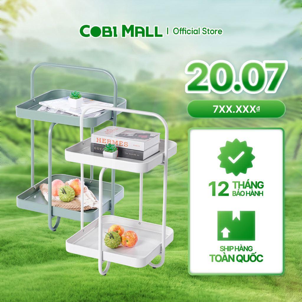 Kệ góc hai tầng Gardenia Trang trí, đựng đồ - Cobi Home