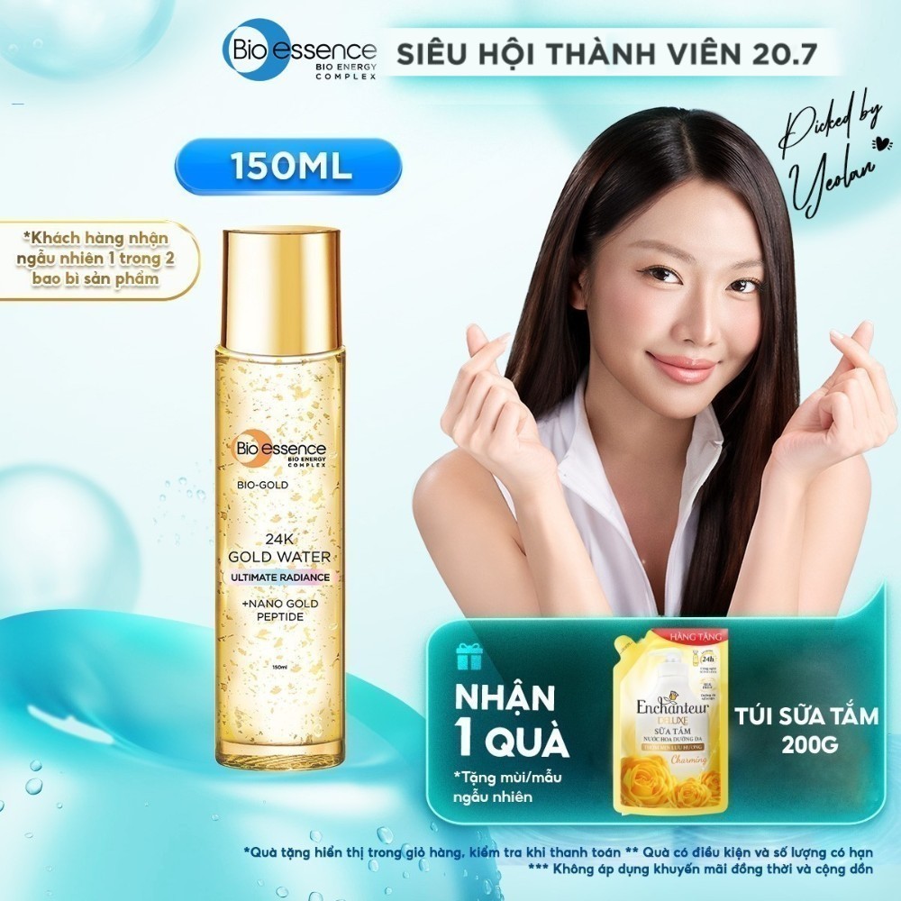 Nước dưỡng ngăn ngừa lão hóa Bio-Essence Bio-Gold Bio-Essence Gold chiết xuất vàng 24k 150ml