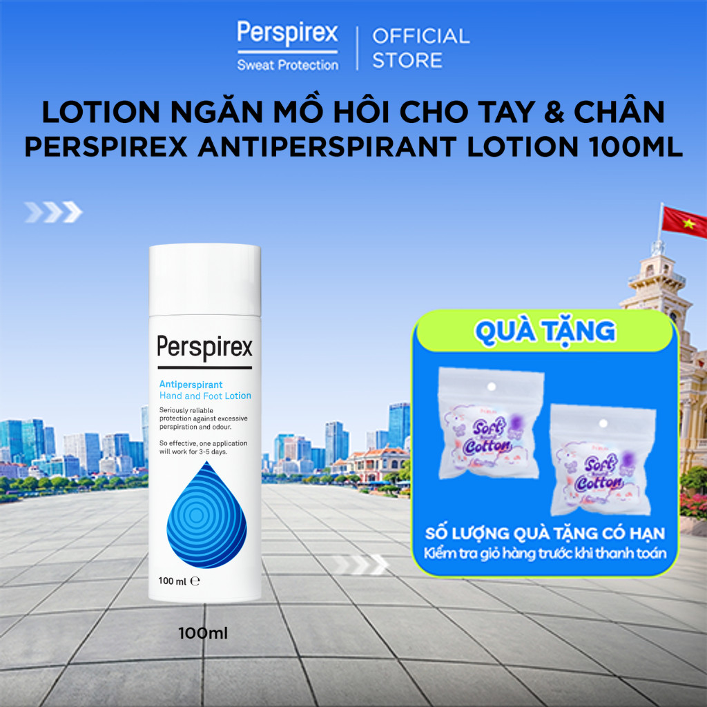 Lotion ngăn mồ hôi cho tay & chân Perspirex Antiperspirant Hand & Foot lotion 100ml