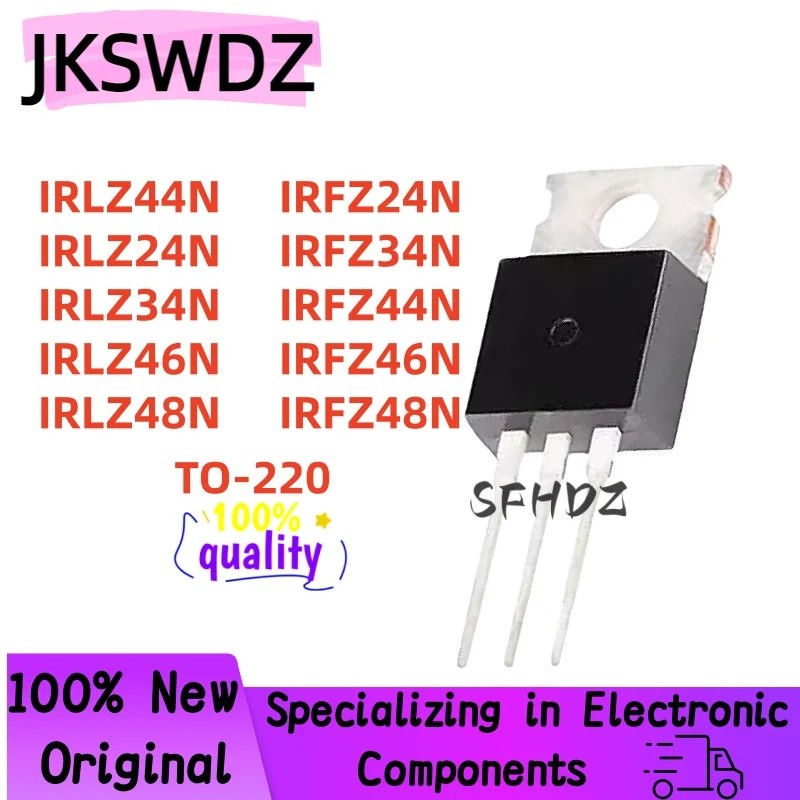 5 Chiếc IRLZ44N IRLZ24N IRLZ34N IRLZ46N IRLZ48N IRFZ24N IRFZ34N IRFZ44N IRFZ46N IRFZ48N TO-220 Hiệu 