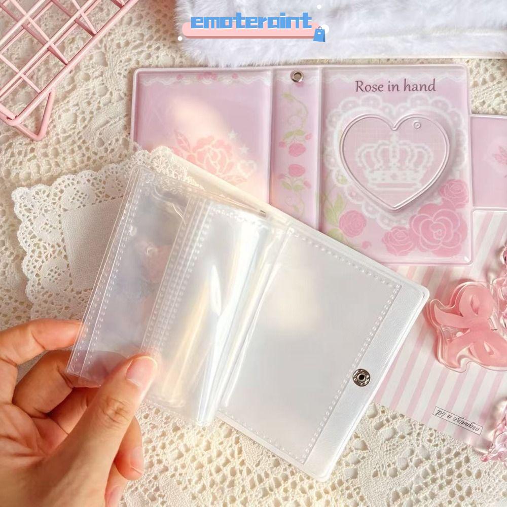 EMOTEPH Photocard Binder, Pocket Pages Ring Binder Card Holder Book, Bộ sưu tập Photocard PVC 3 inch