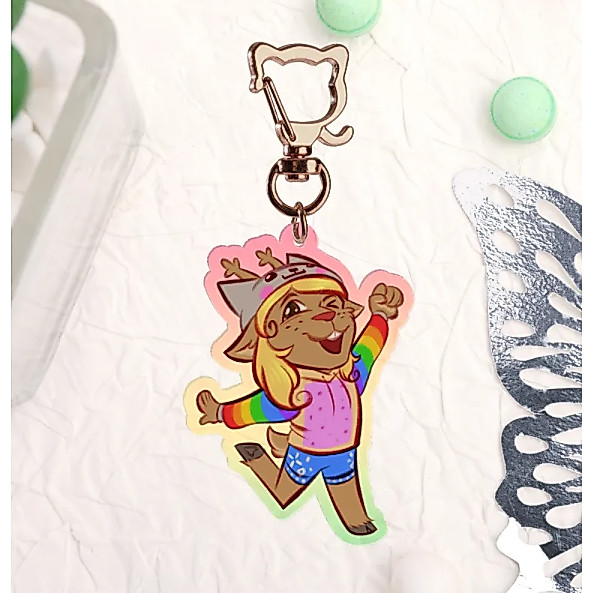 Noelle Nyan Cat Acrylic Keychain/Charm 61 NANGDECOR SHOP