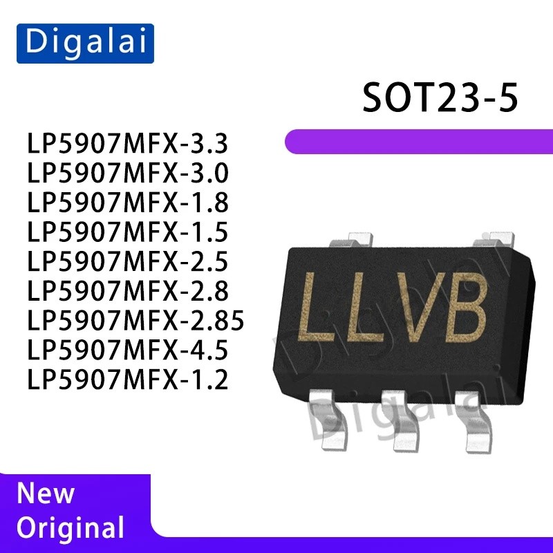 CHIP IC LP5907MFX-3.3 -3.0 -1.8 -1.5 -2.5 -2.8 -2.85 -4.5 -1.2 LDO Bộ điều chỉnh SOT23-5 Digalai còn