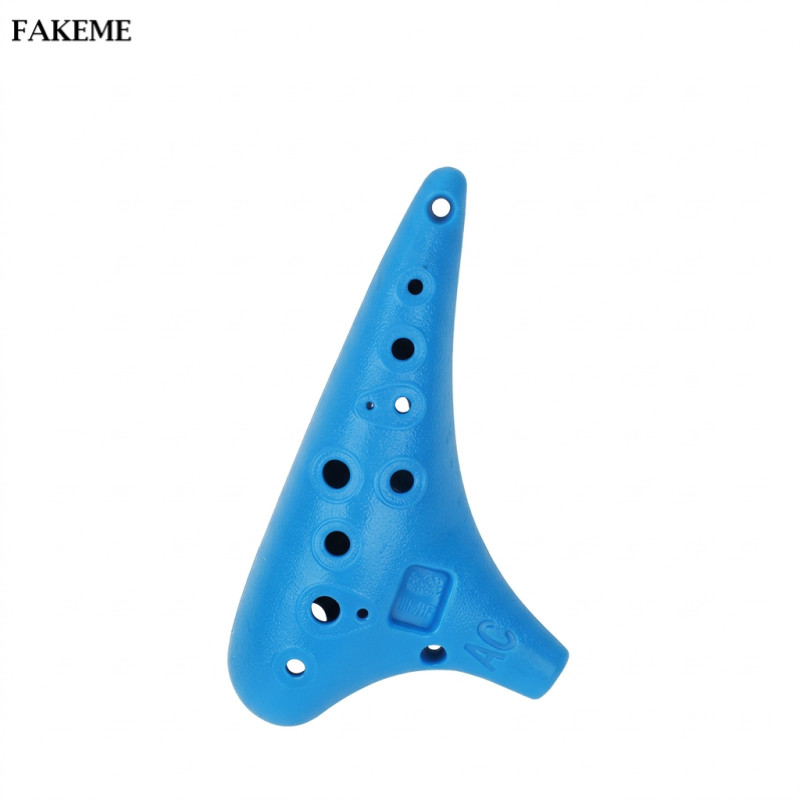 Nhựa bền Ocarina 12 lỗ Alto C Ocarina Sáo Ocarina Nhạc cụ chuyên nghiệp dành cho người mới bắt đầu v