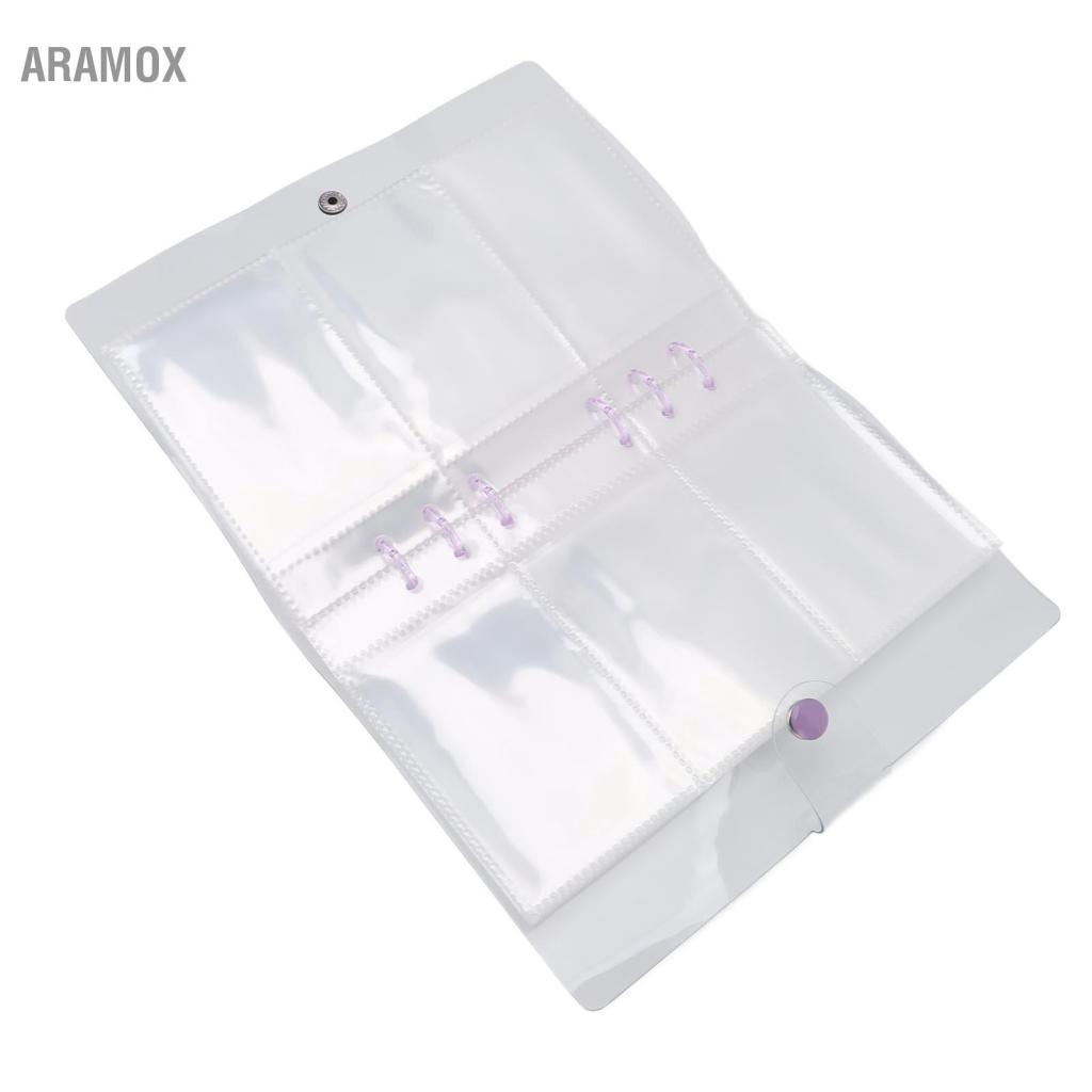 Aramox Zopsc PVC Thẻ Hình Ảnh Album Lớn Giá Đỡ để sưu tầm Thẻ Kinh Doanh Hộp Bảo Quản Vé Giao Dịch S