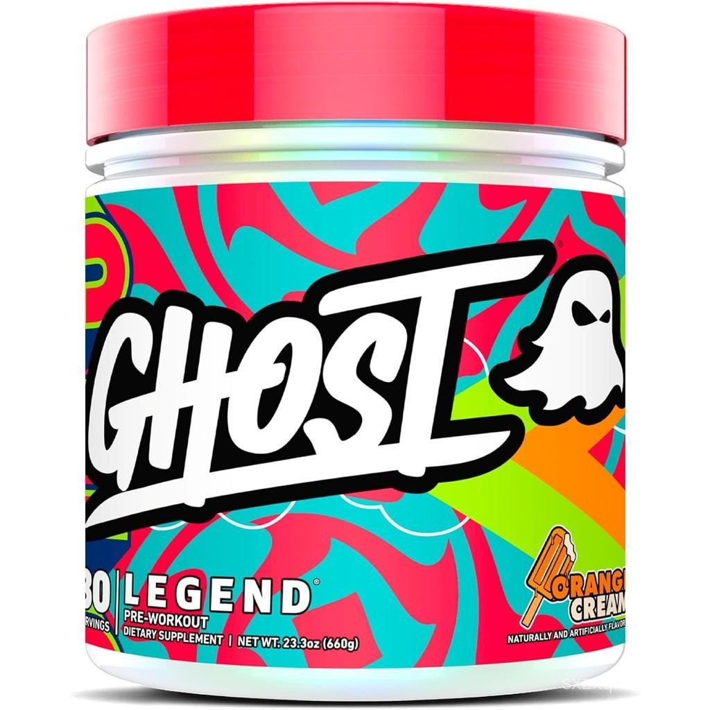 Bột Pre-Workout GHOST Legend, Kem Cam - 30 khẩu phần – Pre-Workout dành cho nam và nữ với Choline, L
