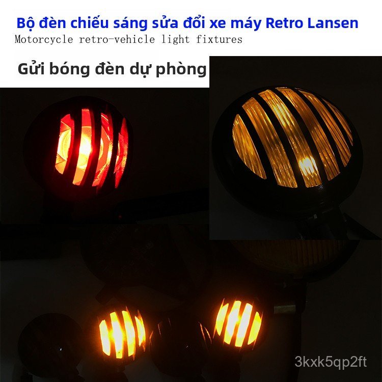 Bộ đèn pha đèn hậu đèn xi nhan độ phong cách cổ điển cho xe máy CG125 GN125 bền đẹp giao nhanh cao c