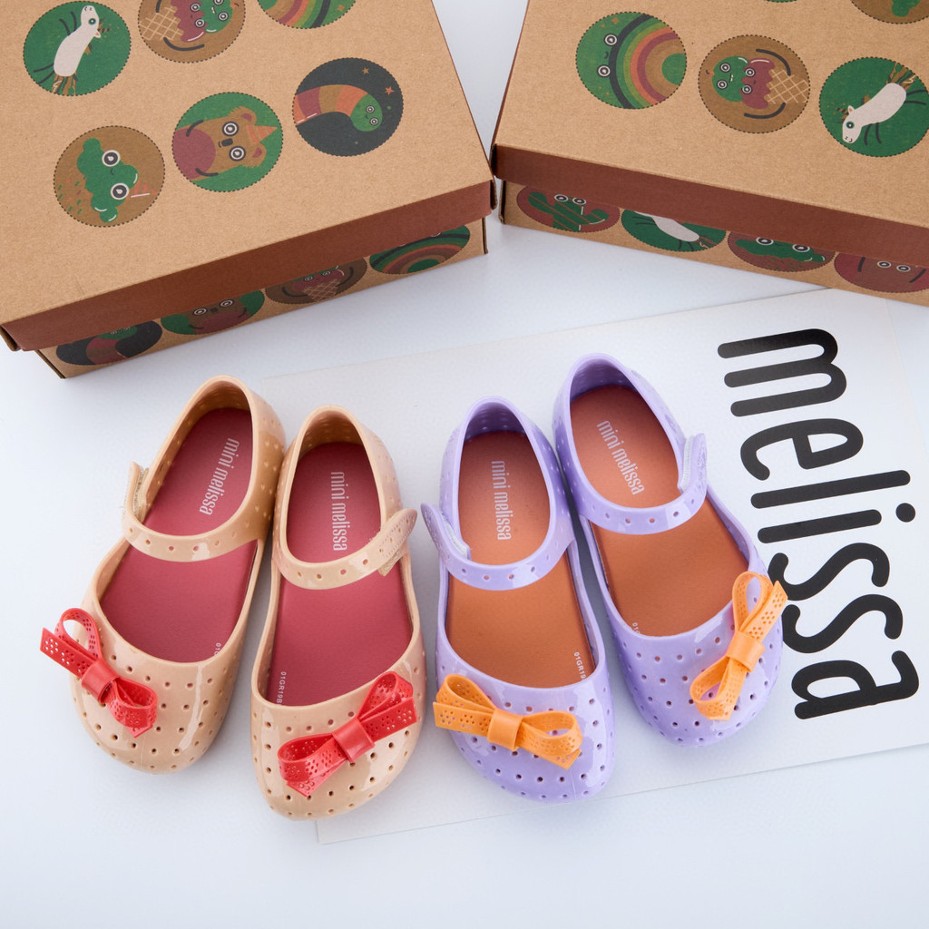 2025 Mei * Sa melis * a Jelly Shoes Hole Shoes Girls Bow Beach Shoes