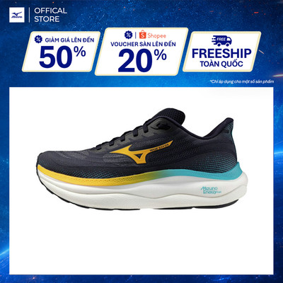 Giày Chạy Bộ Nam Mizuno Wave Sky 9 - Đen Vàng - J1GC250201