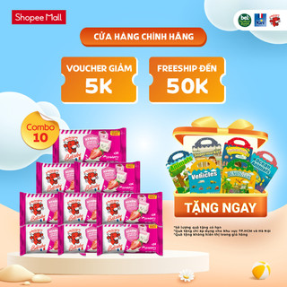Combo 10 Phô mai vuông Belcube vị dâu 24C 125Gx15