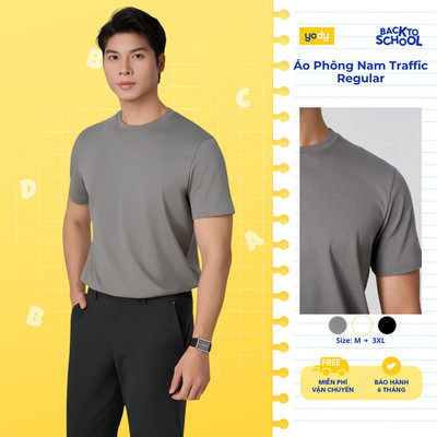 Áo Thun Nam Yody Traffic Regular In Logo MCTS26S058