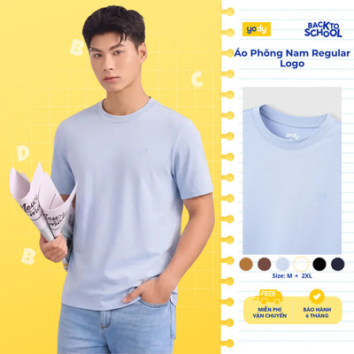 [BST The New T-Mate] Áo Phông Nam Yody kiểu dáng Regular in Logo năng động trẻ trung MCTS26S023