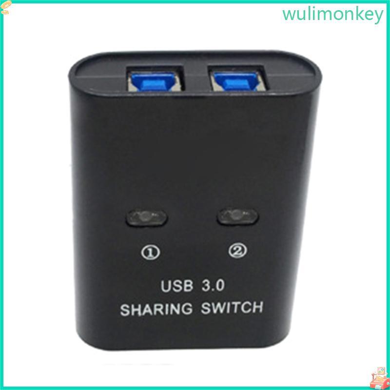 WU 2 Cổng USB3 0 Máy in Chia Sẻ Thiết Bị Bằng Tay Chia Sẻ Chuyển Đổi Hub 2 Trong 1 Bộ Chia Ra