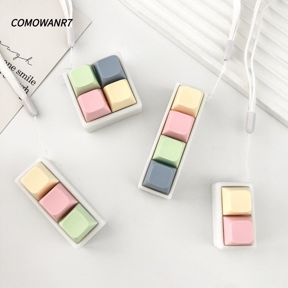 Bàn phím ngón tay COMOWANR7, Keycap 2 / 3 / 4 Phím Fidget Móc khóa, Tiện ích thư giãn Pass The Time 