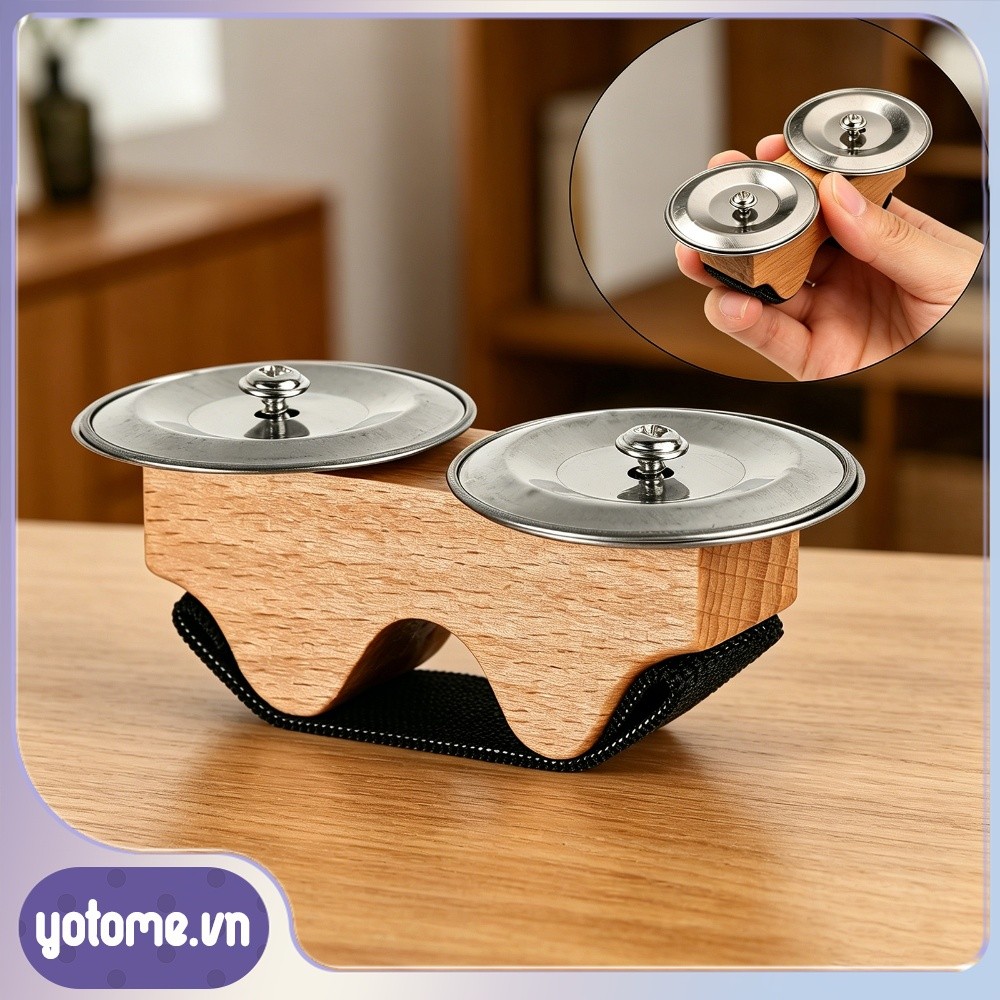 [Yotome.vn] Dụng cụ gõ cầm tay bằng thép Jingles Dụng cụ gõ ngón tay Mini cho trống Cajon Trống Snar