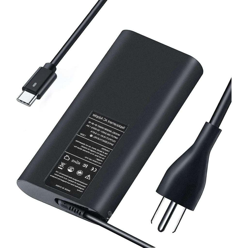TSKYBEAR 130W Tương thích với Bộ sạc máy tính xách tay Dell 130W USB C, Tương thích với Dell XPS 17 