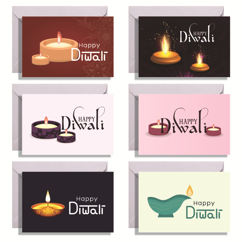 Thiệp chúc mừng Diwali Lễ hội ánh sáng Lời mời phúc Deepavali Ấn Độ Lễ kỷ niệm Lời chúc Bộ thiệp
