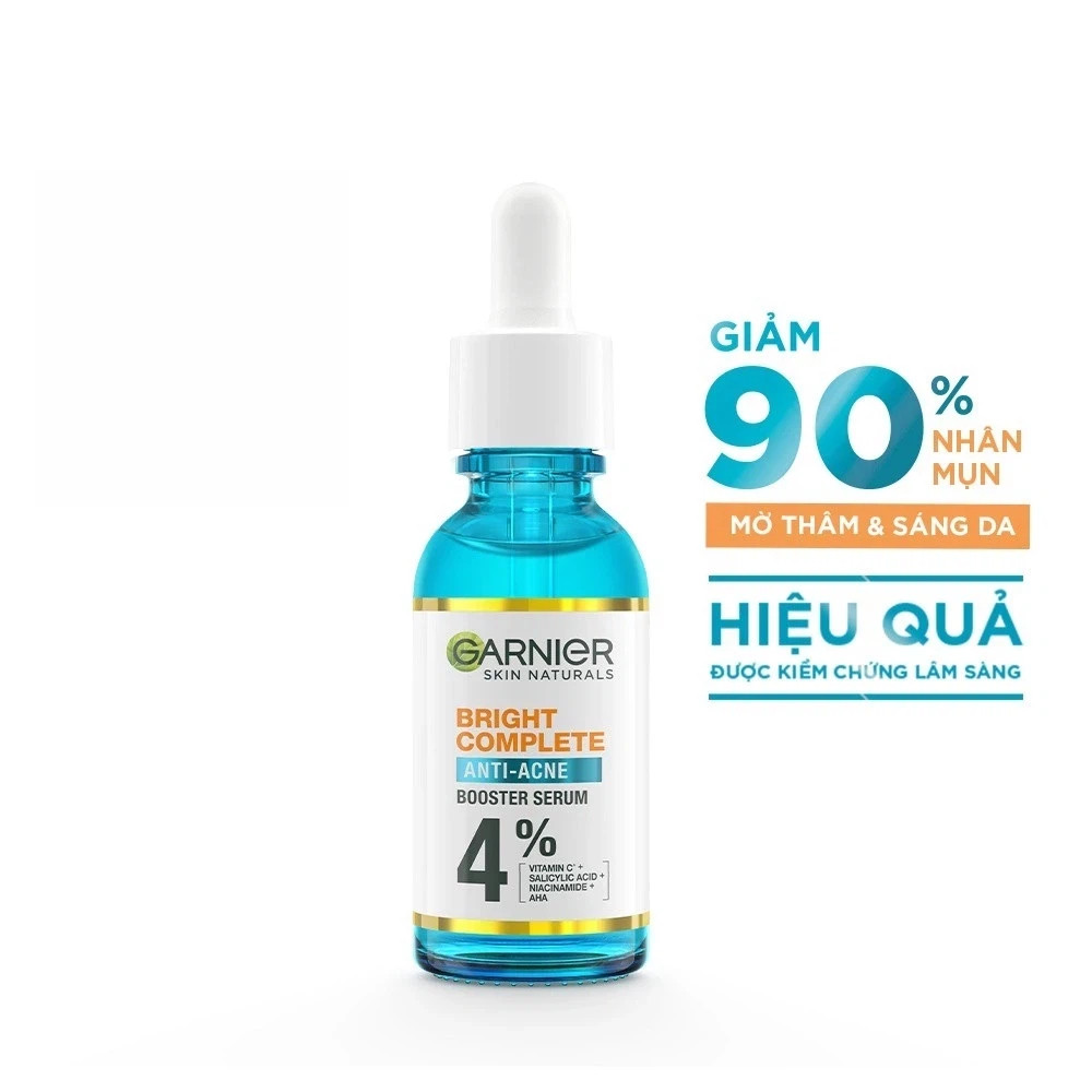 30ml -Tinh chất serum giảm mụn garnier Bright Complete Anti-Acne Booster Serum 30ml