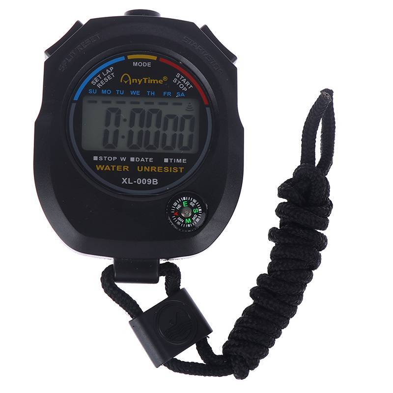 [Range11] Đồng hồ bấm giờ bấm giờ LCD kỹ thuật số chống nước Đồng hồ bấm giờ có dây đeo [VN]