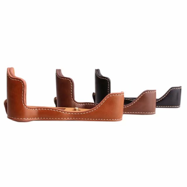 Thích hợp cho Canon M6II Base Leather Case Base M6 Micro Single Camera Handle Half Cover Vỏ bảo vệ