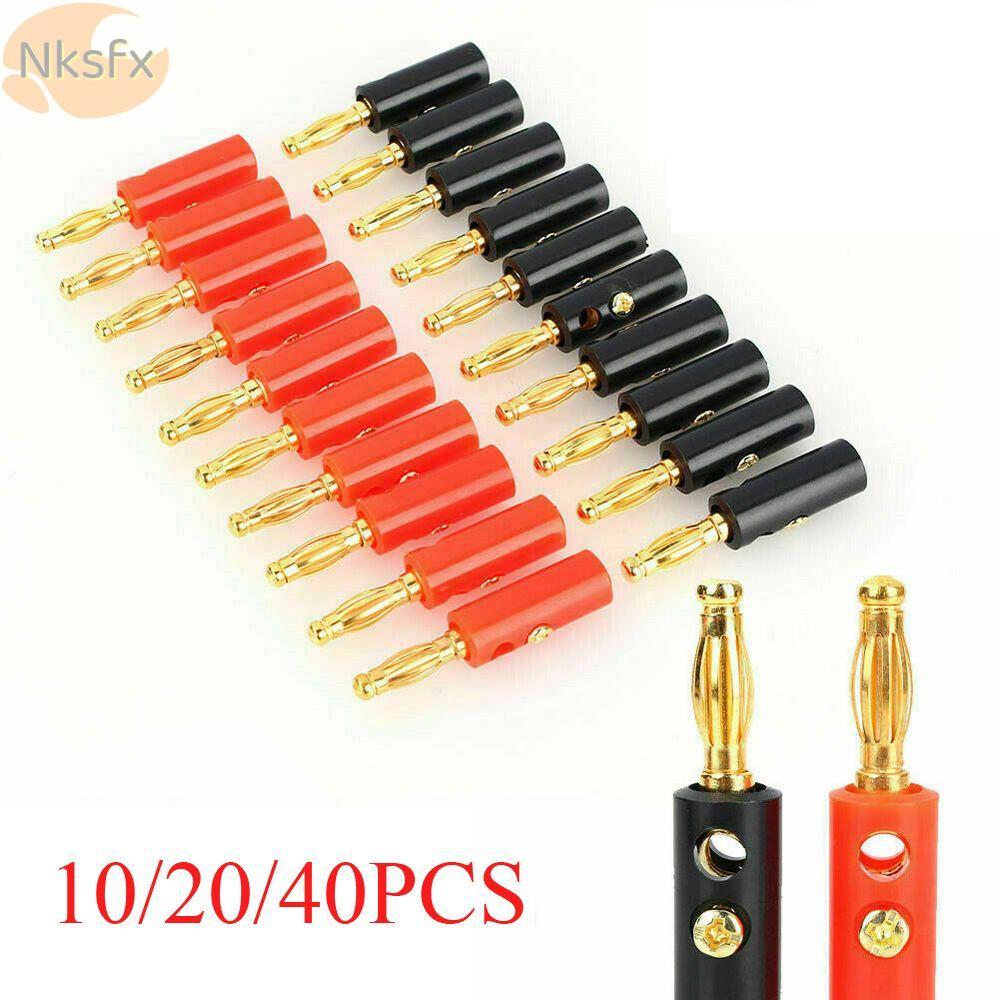 NKSFX Banana Plugs 4mm Adapter Jack âm thanh mạ vàng