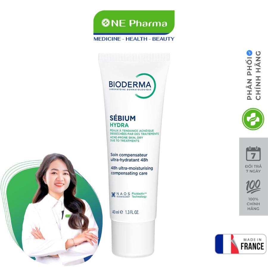Kem Dưỡng Ẩm Bioderma Sebium Hydra Làm Dịu, Dưỡng Ẩm Cho Da Mụn - 40ml