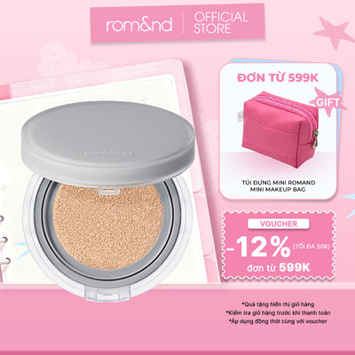 [Rom&nd] Phấn Nước Che Phủ Hoàn Hảo, Mỏng Nhẹ Tự Nhiên Romand NU Zero Cushion SPF24/PA++ 15g