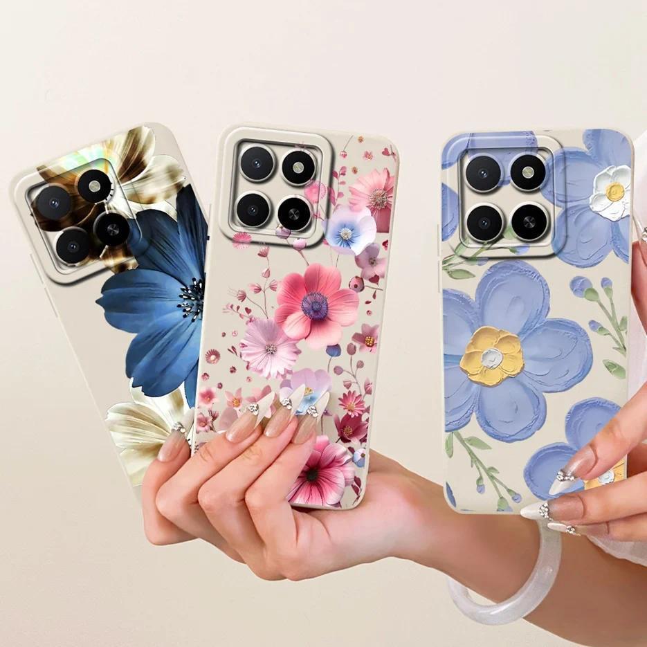 Dành Cho Honor X5b Ốp Lưng GFY-LX2 Hoa Sang Trọng Kẹo Sơn Vỏ Điện Thoại TPU Mềm Cho Honor X5b Plus X