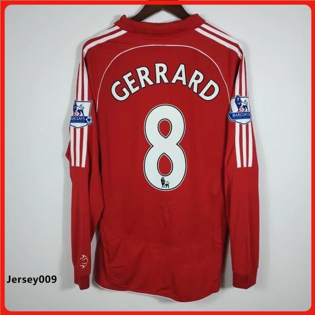 Chất lượng hàng đầu 06 / 07 Áo đấu dài tay cổ điển sân nhà Liverpool Gerrard Torres