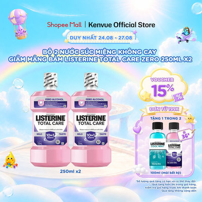 Combo 2 Nước Súc Miệng Listerine Total Care Zero 250mlx2