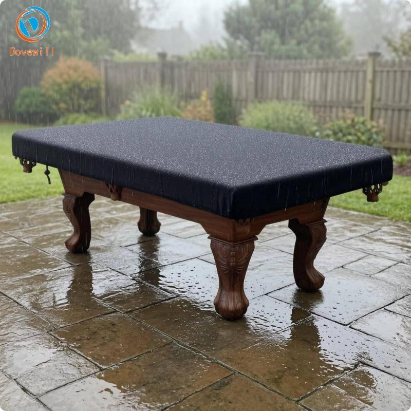 Dovewill Pool Table Tấm chắn bụi Vỏ bảo vệ ngoài trời Dây rút thắt chặt 7FT