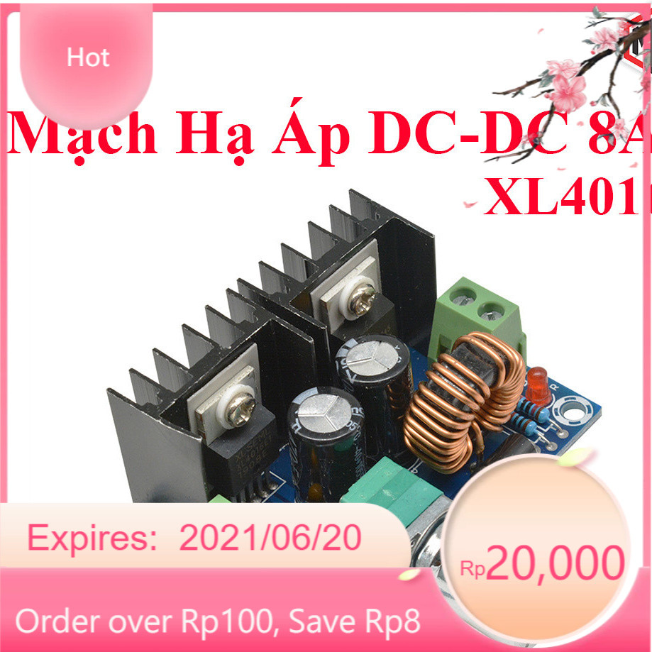 159 Mạch Hạ Áp - Giảm Áp XH-M401 DC-DC XL4016 XL4016E1 PWM 4-40V Xuống 1.25-36V 8A 200W
