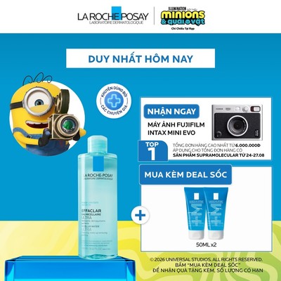 Nước tẩy trang làm sạch sâu da dầu nam & nữ La Roche-Posay Effaclar Micellar Water 400ml