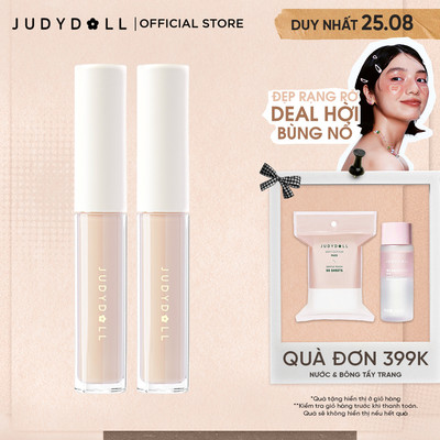 [Combo 2] 2 Kem Che Khuyết Điểm JUDYDOLL Dạng Lỏng Độ Che Phủ Cao Lâu Trôi Tiệp Da Bền Màu Mỏng Nhẹ Kiềm Dầu 3,2g