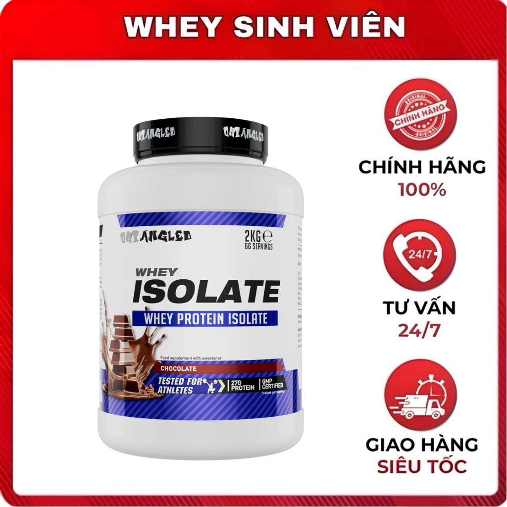 Outangled Whey Isolate - 2kg - 27g protein whey isolate chất lượng cao  WheySinhVien_Vn