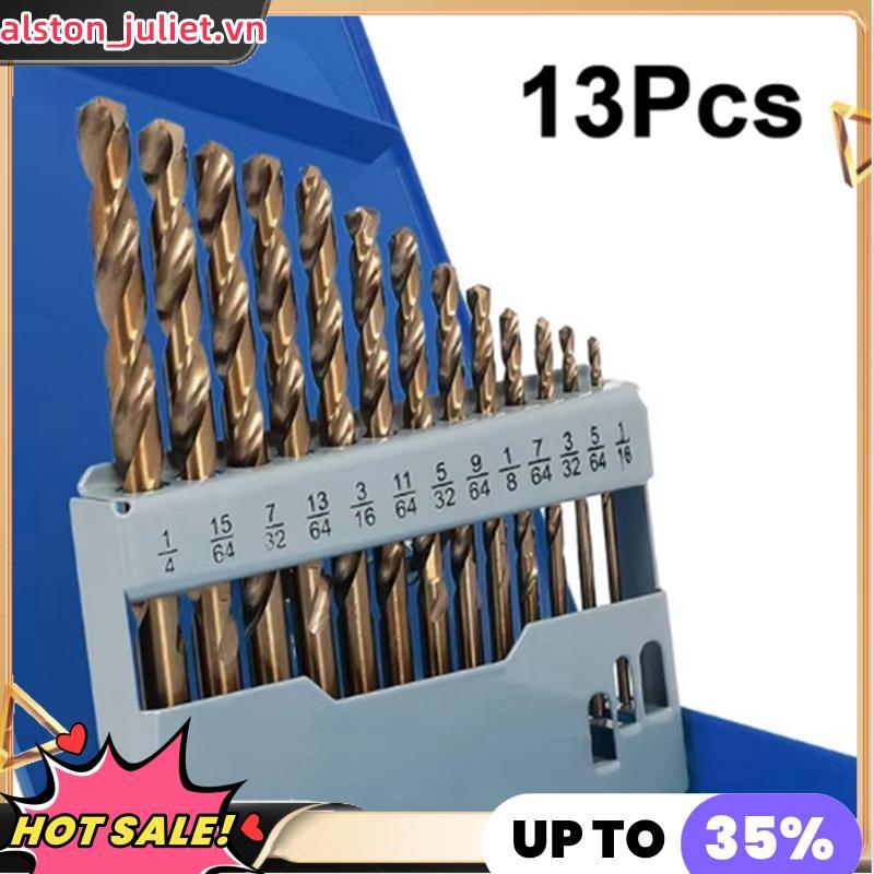 Bộ mũi khoan coban M35 Thép tốc độ cao Xoắn Jobber Chiều dài cho kim loại cứng, thép không gỉ, gang 