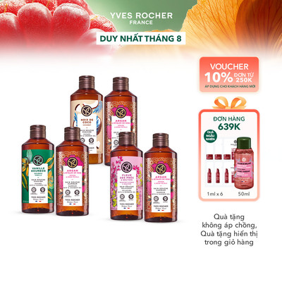 Combo 2 sữa tắm hương hoa hồng Argan và sữa tắm nhiều mùi hương Yves Rocher 400mlx2