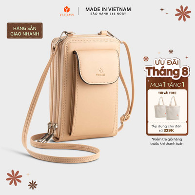 Túi Yuumy (Thời trang nữ phối ngăn nắp gập mini - Túi đeo chéo da Seasand YN245) Bagsmart