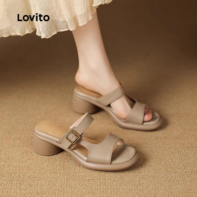Lovito Giày Cao Gót Công Sở Kiểu Hàn Quốc Thanh Lịch Đơn Giản Dành Cho Nữ LFA109098