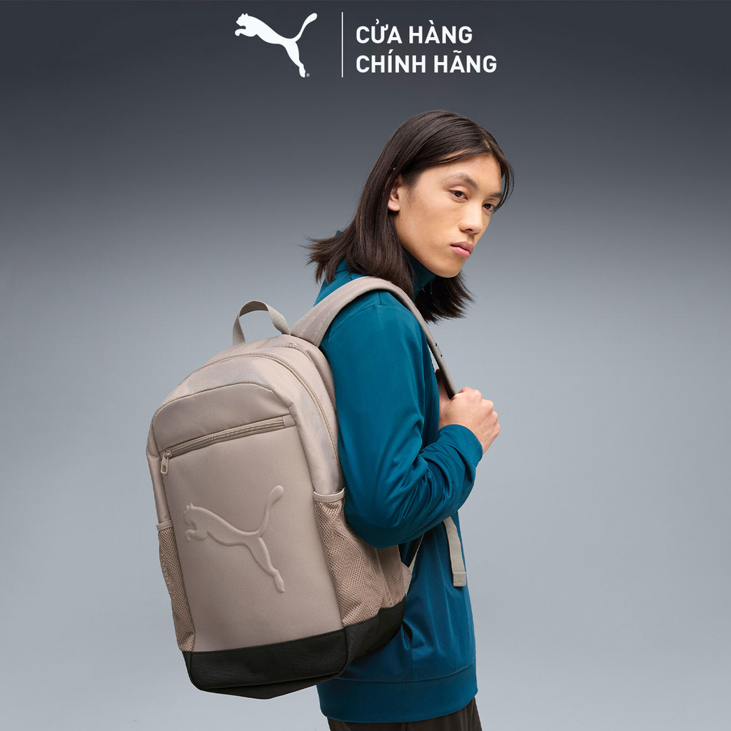 Balo Thời Trang PUMA Unisex BUZZ Backpack Mouse Gray Màu Be