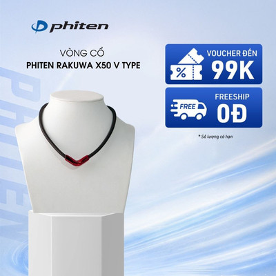 Vòng Cổ Phiten Rakuwa Necklace X50 V Type Metallic Hỗ Trợ Cân Bằng Cơ Thể Chăm Sóc Sức Khỏe Phong Cách Thời Trang