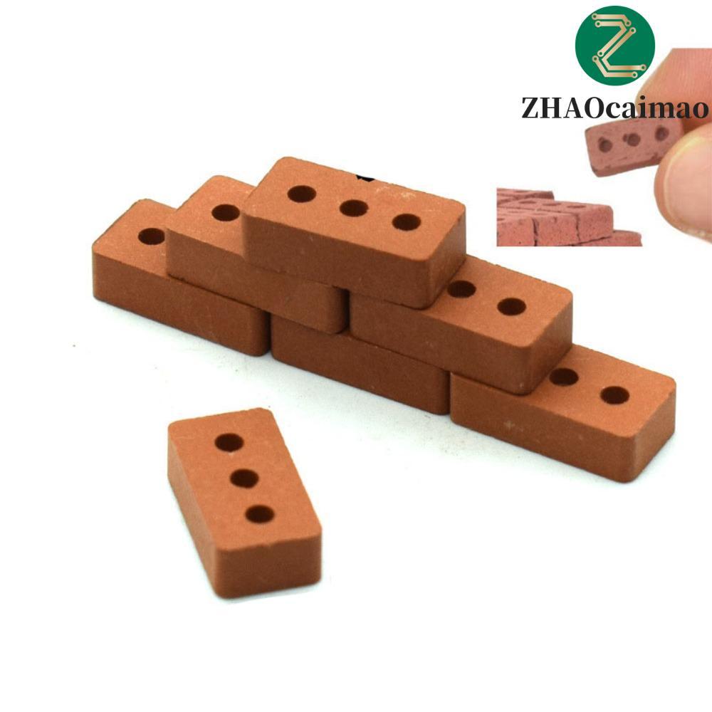Mô hình gạch mini thật ZHAOCAIMAO, Đồ chơi gạch giả DIY 1 / 12 1 / 16 màu đỏ, Gạch mini tỷ lệ 1 / 12