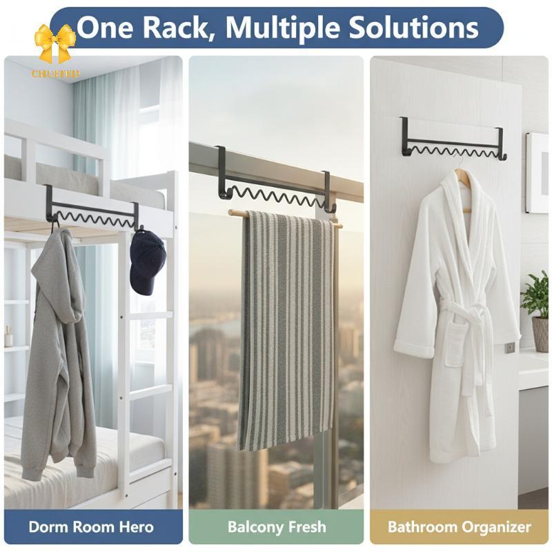 [Chuffed-t] Móc treo đầu giường Ra Punch Free Bedside Storage Hook Thiết kế sóng Lưu trữ tiết kiệm k